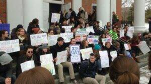 Students protest at Wheaton College