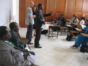 Pastor-teachers from Tanzania making presentation at ASET.